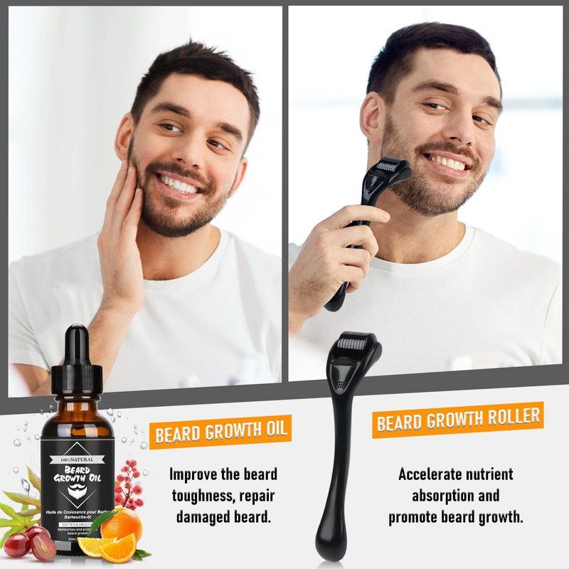 Upgraded Beard Care Set for Men, 11 in 1 Beard