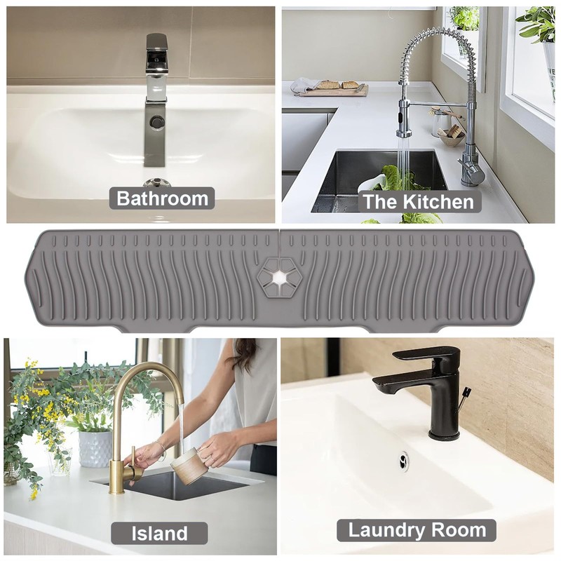 XQINQZ Kitchen Sink Splash Guard 29.7 X 5.7 In, Large