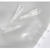 SBYURE 500 PCS U Shape Clear Durable Plastic Alligator Clips