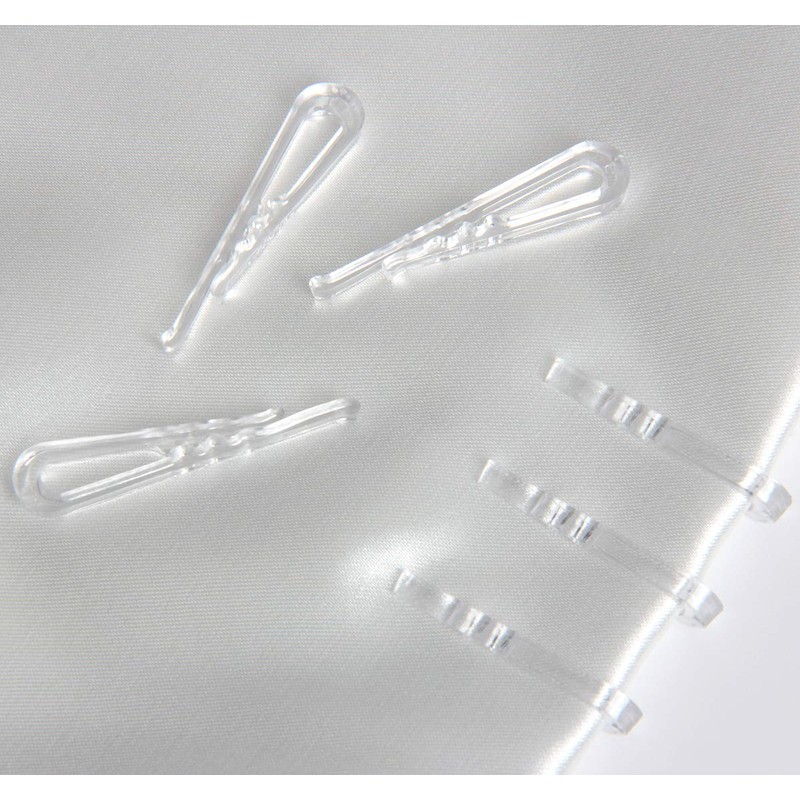 SBYURE 500 PCS U Shape Clear Durable Plastic Alligator Clips