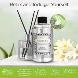Rajanigandha - Tuberose Essential Oil/Reed Diffuser Oil Refill (8.5 Fl. oz.) for Reed Diffusers, Electric Diffuser Oil Machines, and Oil Warmers - Natural, Organic Tuberose Diffuser Oil