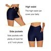 Tournesol Pantalones cortos de natación para mujer, cintura alta, cintura