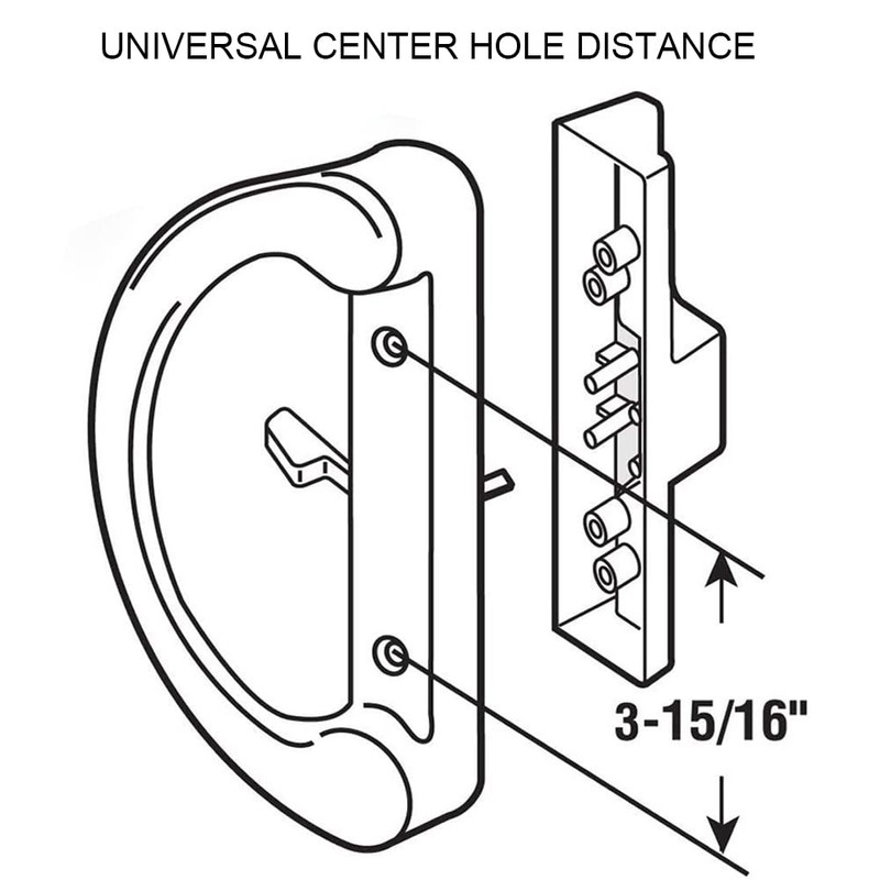 ALLYWASAI Patio Sliding Door Handle Set, Perfect Replacement Mortise Style
