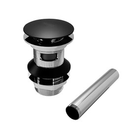 Contra Con Sistema Push Con Rebosadero Negro Marca HELVEX Mod. TH-064-EB