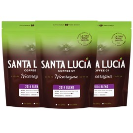 Specialty Volcanic Nicaraguan - 2014 Bold Dark Roast Coffee, Rich & Intense, Low Acid, 91 Point, SHG, Small Batch Roasted, Farm Direct, 100% Single-Origin | Santa Lucia | Whole Bean, 3 Pounds (3-16oz)