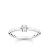 THOMAS SABO TR2313-051-14 Women's Ring White Stone 925 Sterling Silver,
