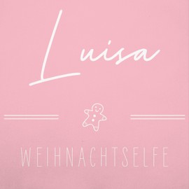Schürze - Weihnachten Geschenke Weihnachtsschürze - Weihnachtself mit Name - 85x69 - Rosa - weihnachtsschürzen weihnachts weihnachtselfe kochschürze christmas kochscbürze weihnachtliche