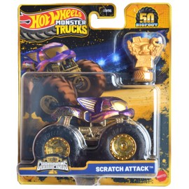 Hot Wheels Monster Trucks Scratch Attack Trophy Champions 50th Years Bigfoot Series 1:64 Diecast