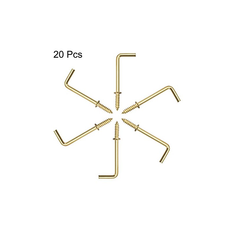 sourcing map Screw Hooks Ceiling Hooks Self-Tapping Screw-In Hooks with