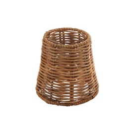 Aspen Creative 51007-1, Empire Clip-On Chandelier Lamp Shade, Natural Rattan, 3" Top x 4" Bottom x 4" Slant Height