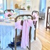 Teiniuby 13Ft Pink Cheesecloth Table Runner, 351x 60 inches Long
