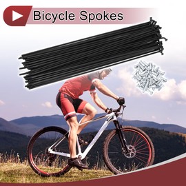 HEROFFIX 36 Set 12G Bicycle Spokes 229mm Bike Wheel Spokes 45 Steel Black