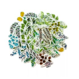 exceptionalbeauty 60 Stickers Washi Botanicals Leaves Sprigs Plants Scrapbooking Art Card Making