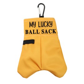 PWHAOO Funny Golf Gift My Lucky Ball Sack Golf Ball Storage Bag Golf Club Gift Ball Pouch Sack Gag Gift (My Lucky Ball Sack)