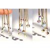 Sonateomber Simple Minimal Rainbow Aurora Rhinestone Chain Tassel Front Back