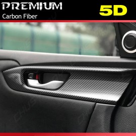 CHUSYYRAY Car Accessories 5D BLACK CARBON FIBER Self Adhesive Vinyl Sticker Wrap Hood Roof