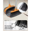 MR.SIGA Broom and Dustpan Set with Long Handle, Stand Upright