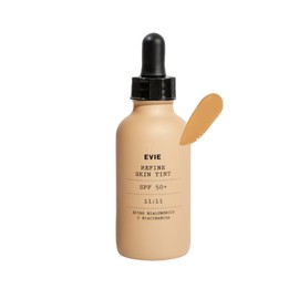 Tinta con Color con Protección Solar SPF +50 | Refine Skin Tint 11:11 Base de Maquillaje Cobertura Ligera a Media | Primer con Ácido Hialurónico y Niacinamida | EVIE