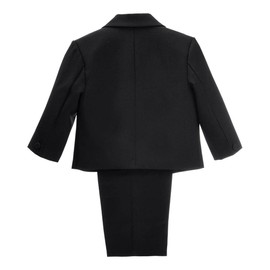 Dressy Daisy Baby Boy' 5 Pcs Set Formal Tuxedo Suits No Tail Wedding Christening Outfits Size 9 Months Black, 057