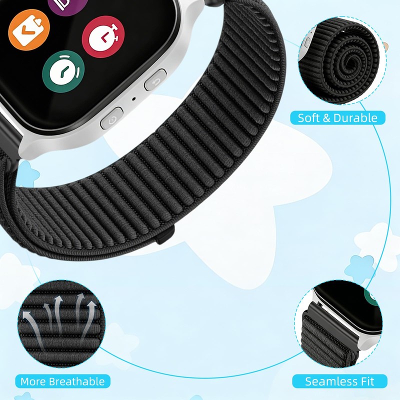 Harikiri 2 Pack 20mm Braided Nylon Watch Straps With Gizmo