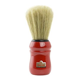 Red handled Omega Professional Boar Hair Shaving Brush