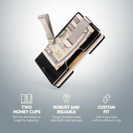 Freja Svendsen Printed Aluminum Wallet for Men - Slim Money Clip & Card Holder with Printed Finish. Enhanced RFID Blocking, Compact, Unique & Minimalist Wallets