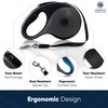 American Kennel Club Retractable Dog Leash, 16.4ft, Tangle-Free, Ergonomic Grip,