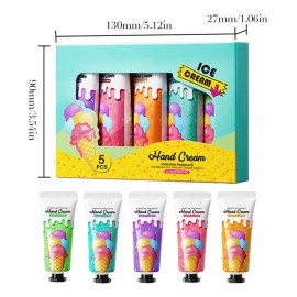 Set De Crema Hidratante Para Manos Con Helado De 5 Piezas Hand Cr Multicolour