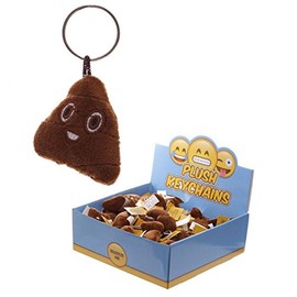 Portachiavi Plush and Metal with Suono Emoticon Emoti Emoji Poop Poop