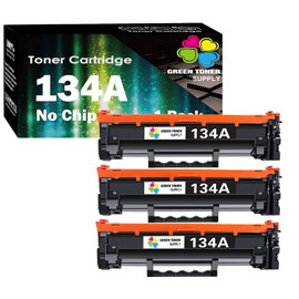 Green Toner Supply (3xBlack) Compatible W1340A Toner Cartridge HP 134A 3-Pack (1,100 Pages) Work for HP M209dwe M209dw MFP M234dw M234dwe Printer