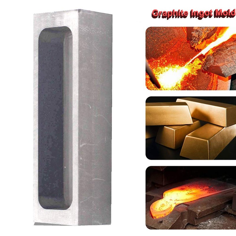 Graphite Ingot Mold, High Purity Refining Graphite, Gold Silver Aluminum