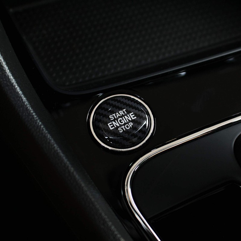 Gel Emblem Start Stop Button Cover Sticker Keyless GO Carbon