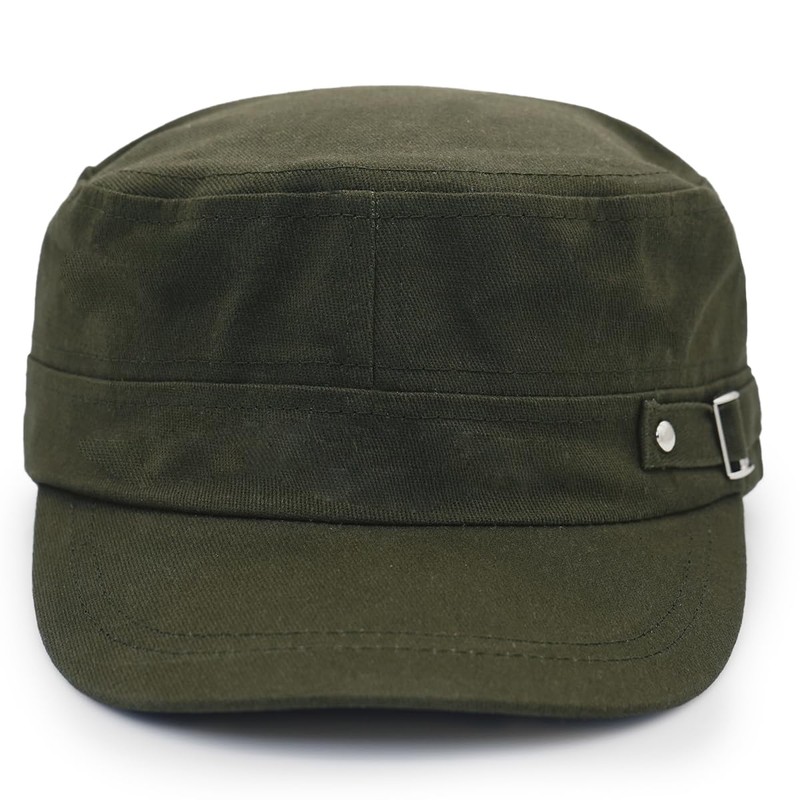 Rumnoke Cadet Army Cap for Women Men Unisex Flat Top