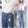 Soleebee Card Holder Lanyard Bling Rhinestone Lanyard with Key Ring