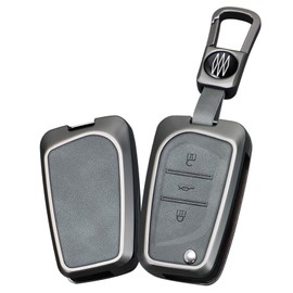 ontto Zinc Alloy Car Key Case Cover fit for Toyota Auris Avensis Aygo Arten Corolla Camry CHR Reiz Rav4 Yaris Revo Scion Smart Key Holder flip case Shell Keychain Keyring Accessories 2 Buttons C2