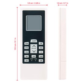 AULCMEET RG01/BGE-ELAU RG01/BGEF-ELBR New Replacement Remote Control Compatible with Kelvinatora AC Air Conditioner KSV80HRA*01 KSV62HRA*01 KSV70HRA