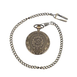 Baluue 1pc Vintage Pocket Watch with Chain Elegant Retro Design for Stylish Timekeeping present for Men and Women Unique Decorative Occasion