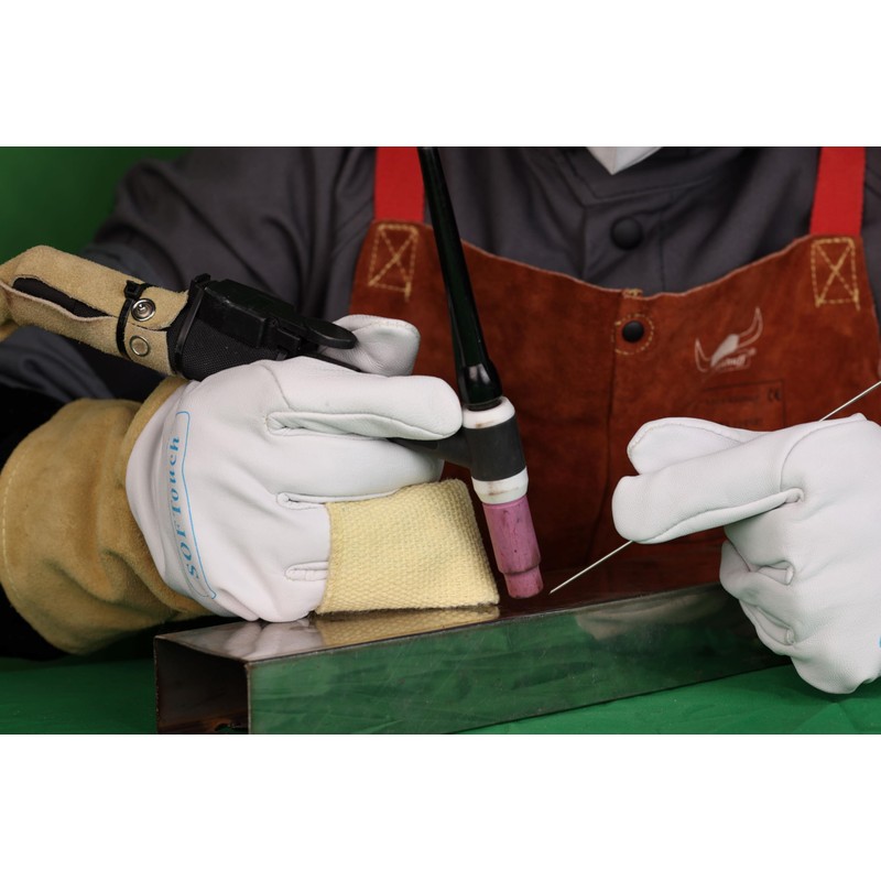 Weldas® innovative TIG finger guide for extreme heat protection, made