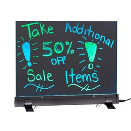 Alpine Industries LED Flashing Eraseable Message Board with Acrylic Writing Panel and Stand (12" x 16")