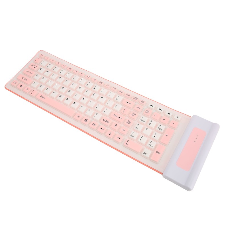 Silicone Keyboard 107 Keys Waterproof Dustproof Folding Two Colors 2.4G