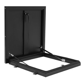 21.6" L X 21.6" W Galvanized Roof Hatch, Attic Access Door, Metal Roof Panels Security Door, Roof Access Hatch (21.6" L X 21.6" W - Black)