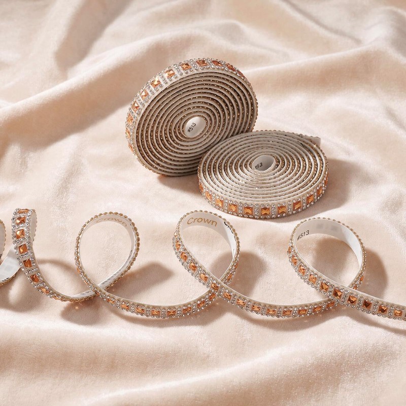 Rhinestone Strips Rhinestone Ribbon Self Adhesive Trim 2 Yards