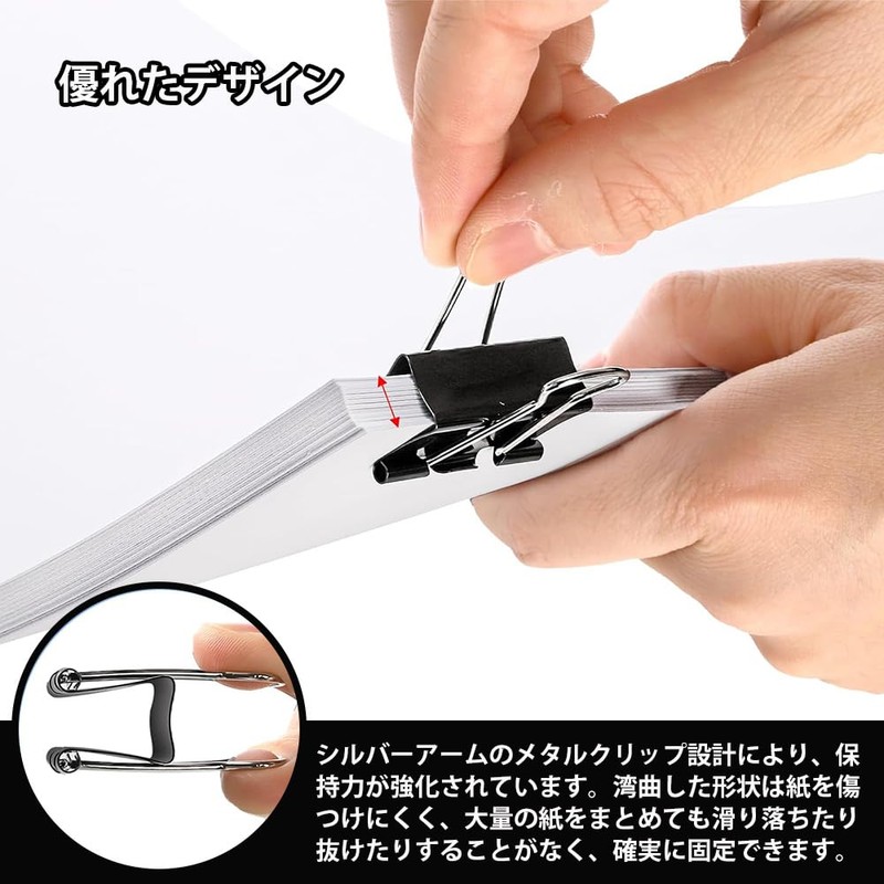 CHENLONB Double Clips 25mm 30pcs Metal Document Organizer Paper Clips