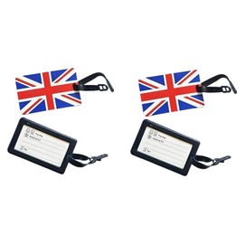 Pack of 2 - British Union Jack Luggage Tag Holiday Travel Suitcase Great Britain Flag Luggage Tag Address Labels Tag UK