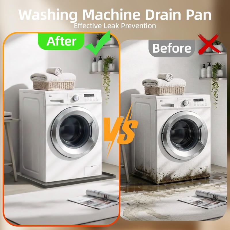 Washing Machine Drain Pan Silicone Mat, 32 x 30 Inch