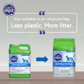 Cat's Pride New Antibacterial Cat Litter: Destroys 99.9% of Odor-Causing Bacteria - Powerful Odor Control - Premium Lightweight Clumping Litter - Scented, 18 Pounds