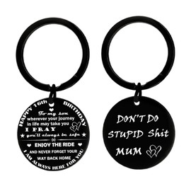 Nfyxcaz 16th Birthday Gifts for Son from Mum 16 Years Old Birthday Gifts Ideas for Son To My Son Gifts Son Keychain Funny Son Gifts Keyring from Mum
