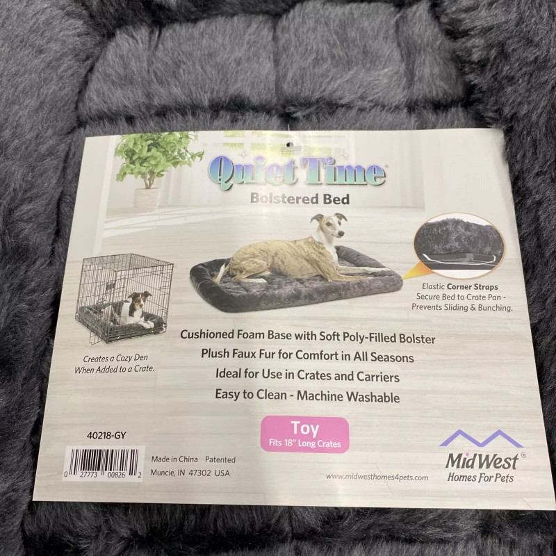 MidWest QuietTime Pet Bed & Dog Crate Mat Gray 18"