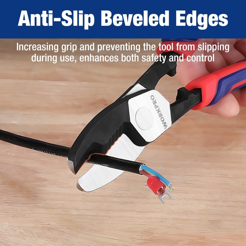 WORKPRO 8 Inch Cable Cutter with Twin Cutting Edge, Heavy