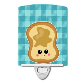 Caroline's Treasures BB6843CNL Peanut Butter Toast Ceramic Night Light, 6x4x3, Multicolor